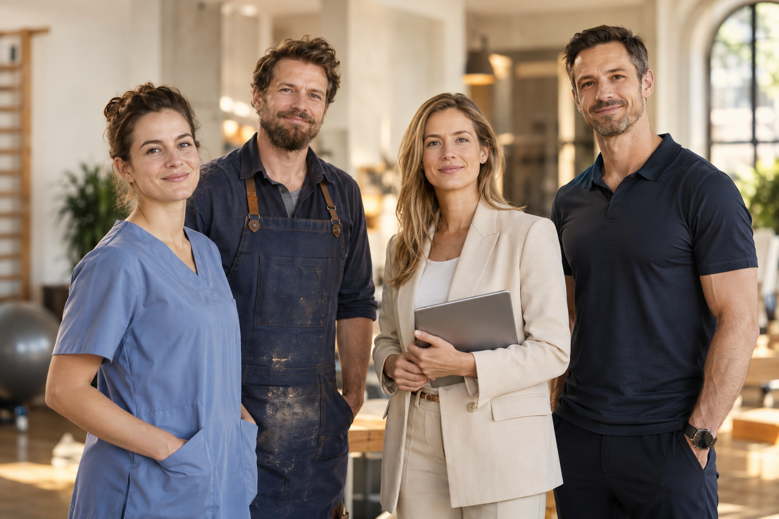 Menschen aus Therapie, Handwerk, Immobilien und Coaching
